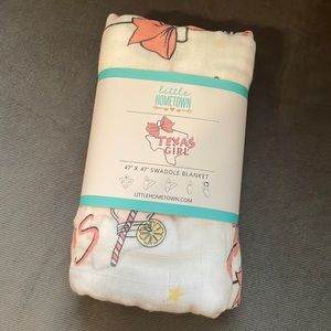 Little Hometown Texas Girl Swaddle Blanket